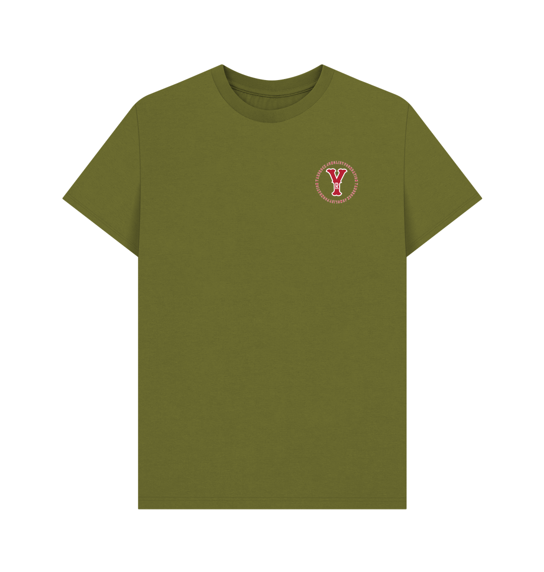 Moss Green YR Vintage Red and White Back to Back T-Shirt