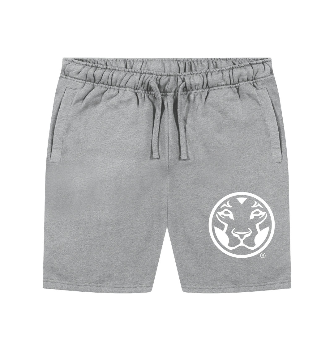 Athletic Grey Printed Mens Shorts Front
