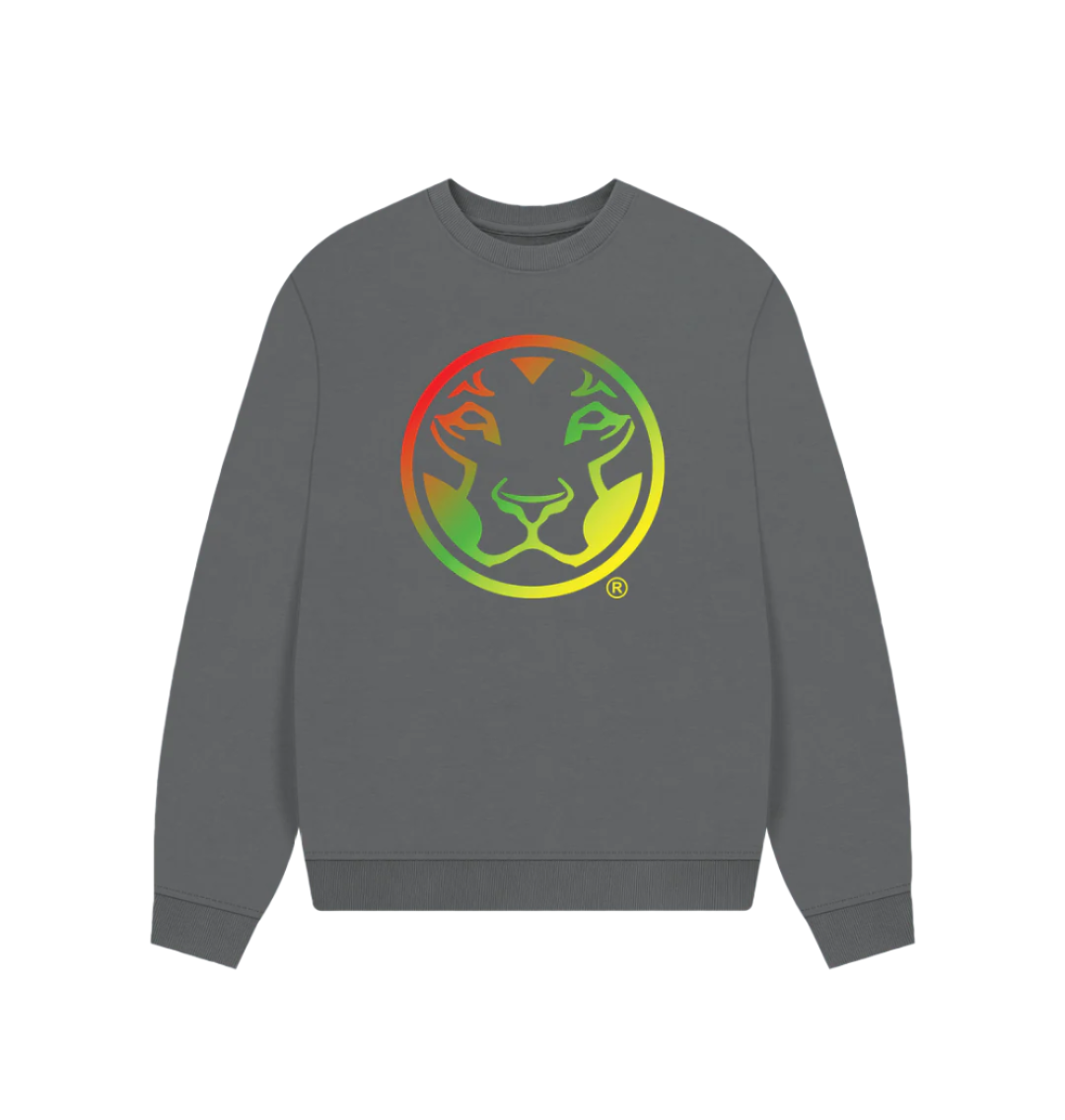 Slate Grey Yardrock RGY Lion Oversized Women's Sweatshirt