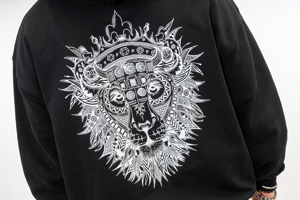 Large Back Print Lion Hoody