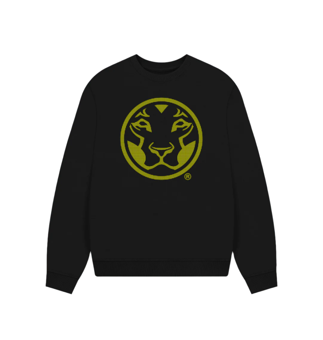 Black Yardrock Lion 2024 Yellow Oversized Women's Sweatshirt