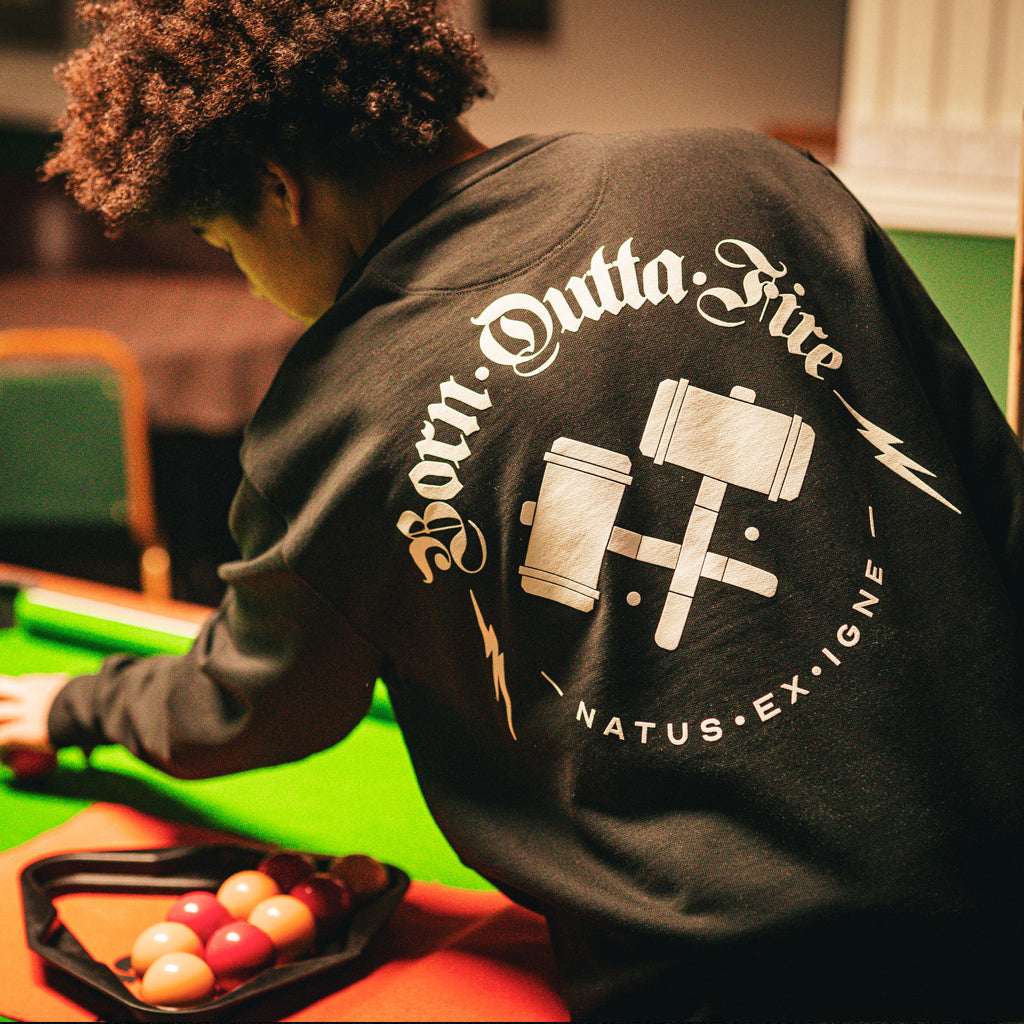 Born Outta Fire Black French Terry Sweat