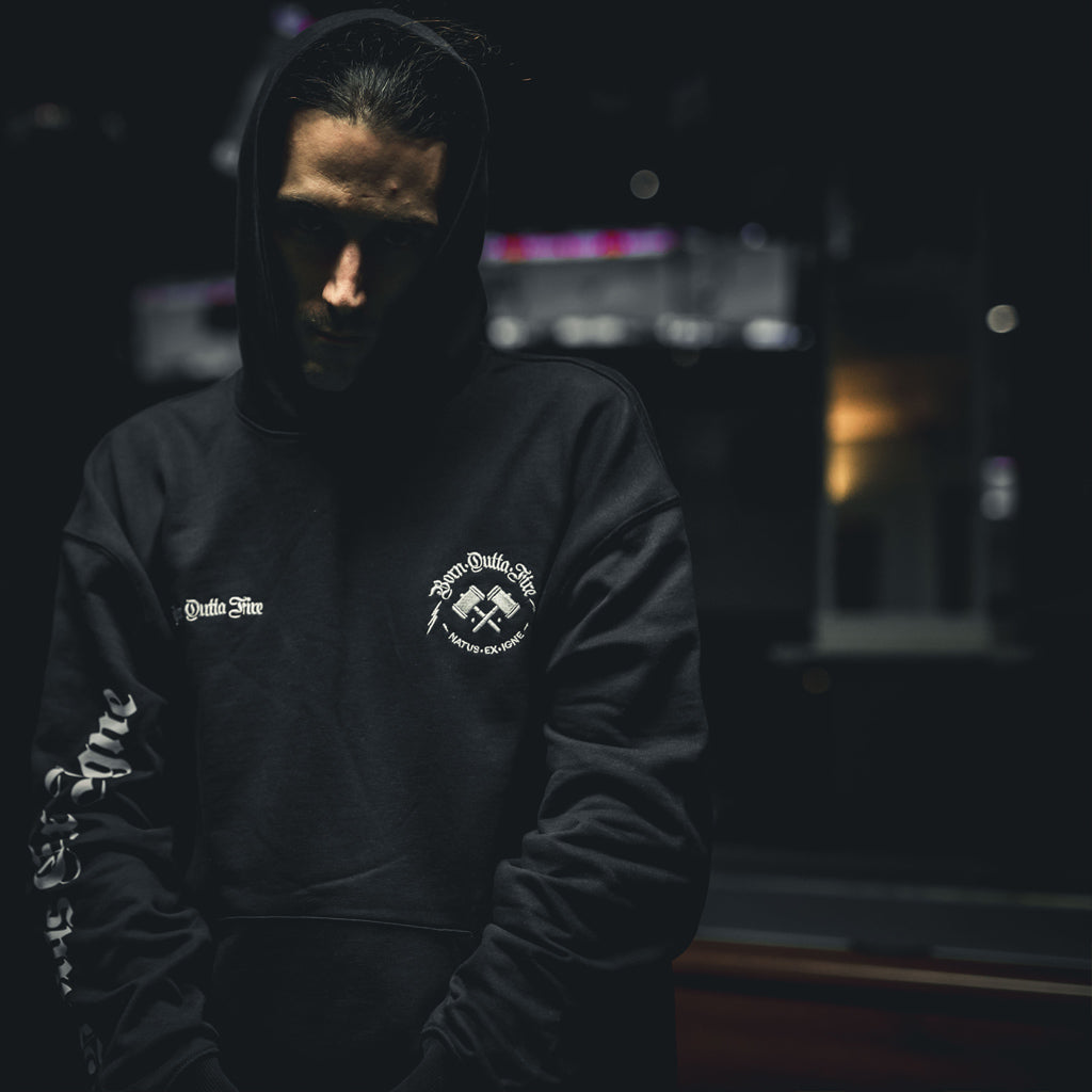 Born Outta Fire Black French Terry Hoody