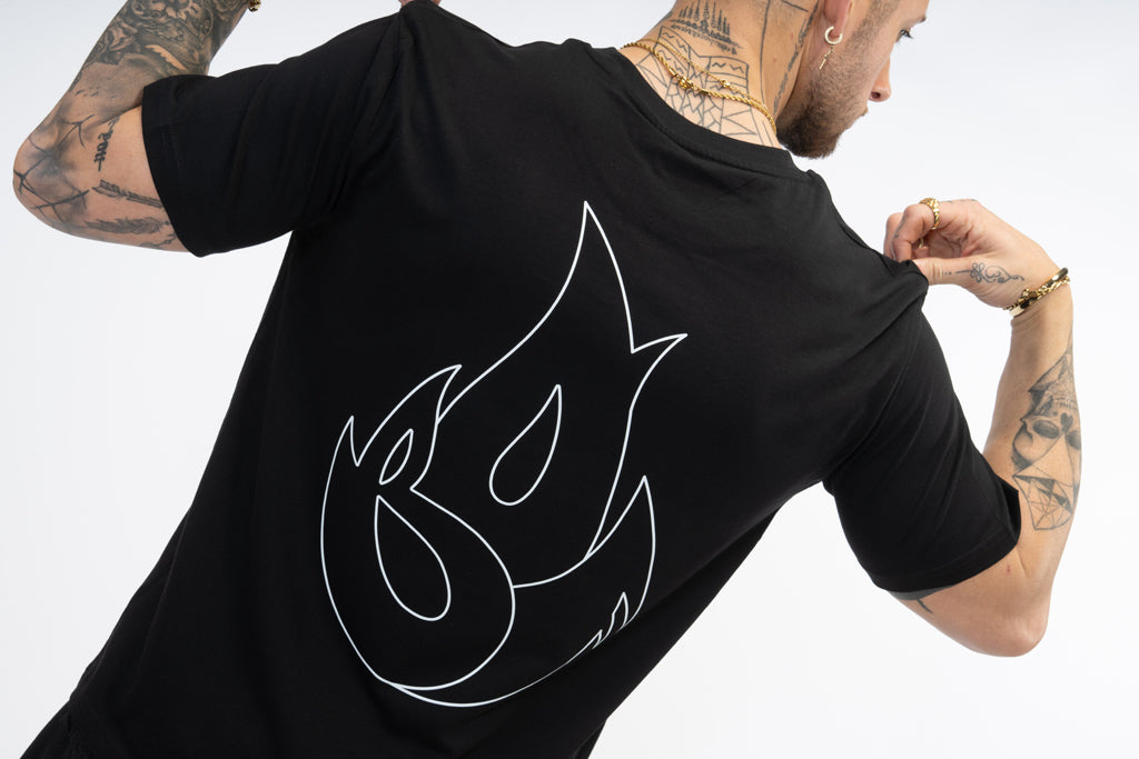 Black Amber Print T Shirt