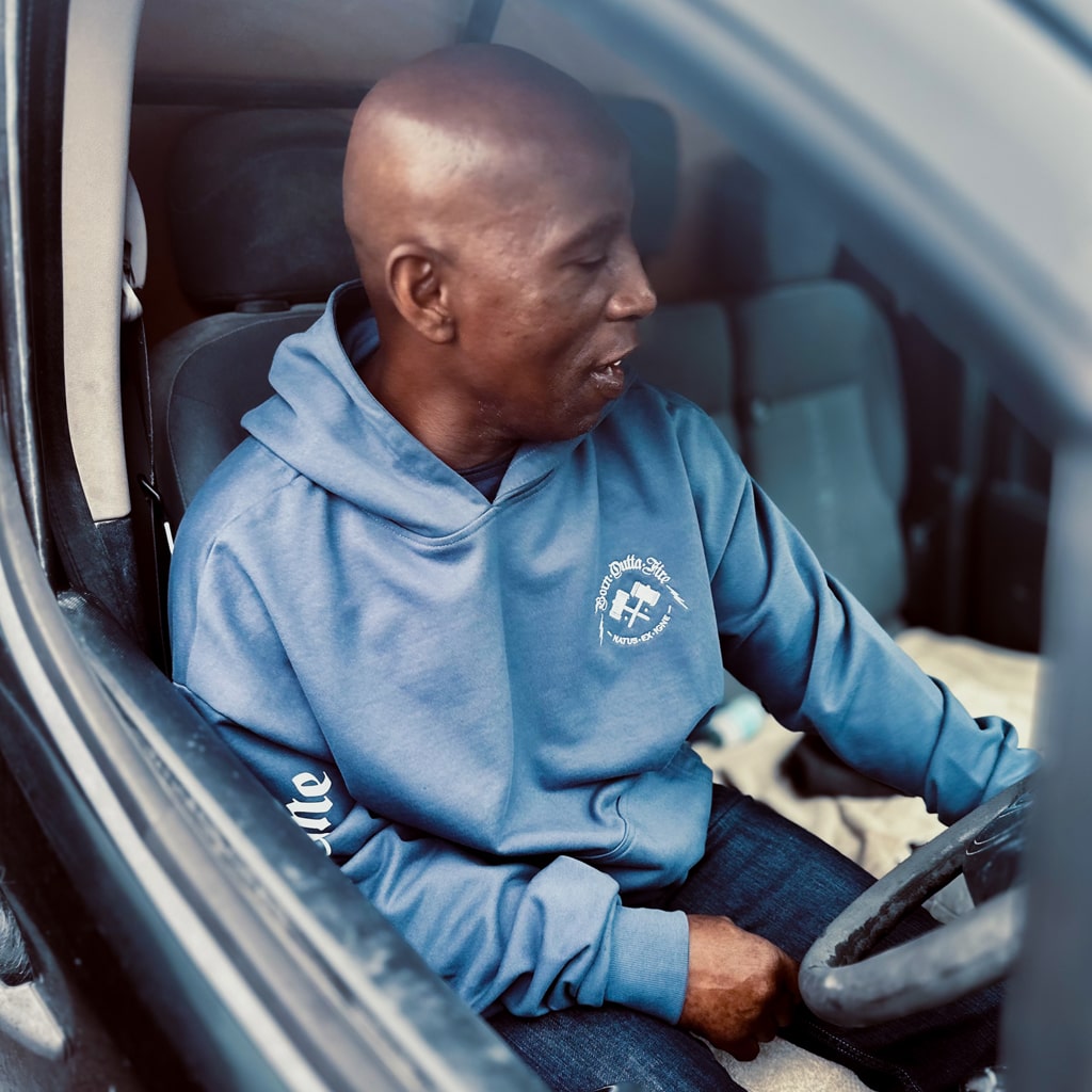Born Outta Fire Blue Hoody Streetwear