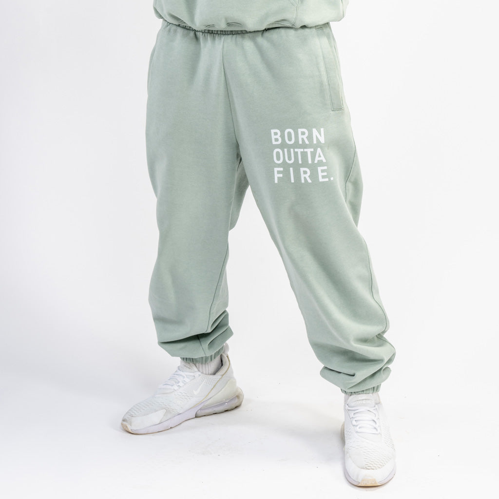 Aloe Born Outta Fire Luxury french terry tracksuit jogger bottoms