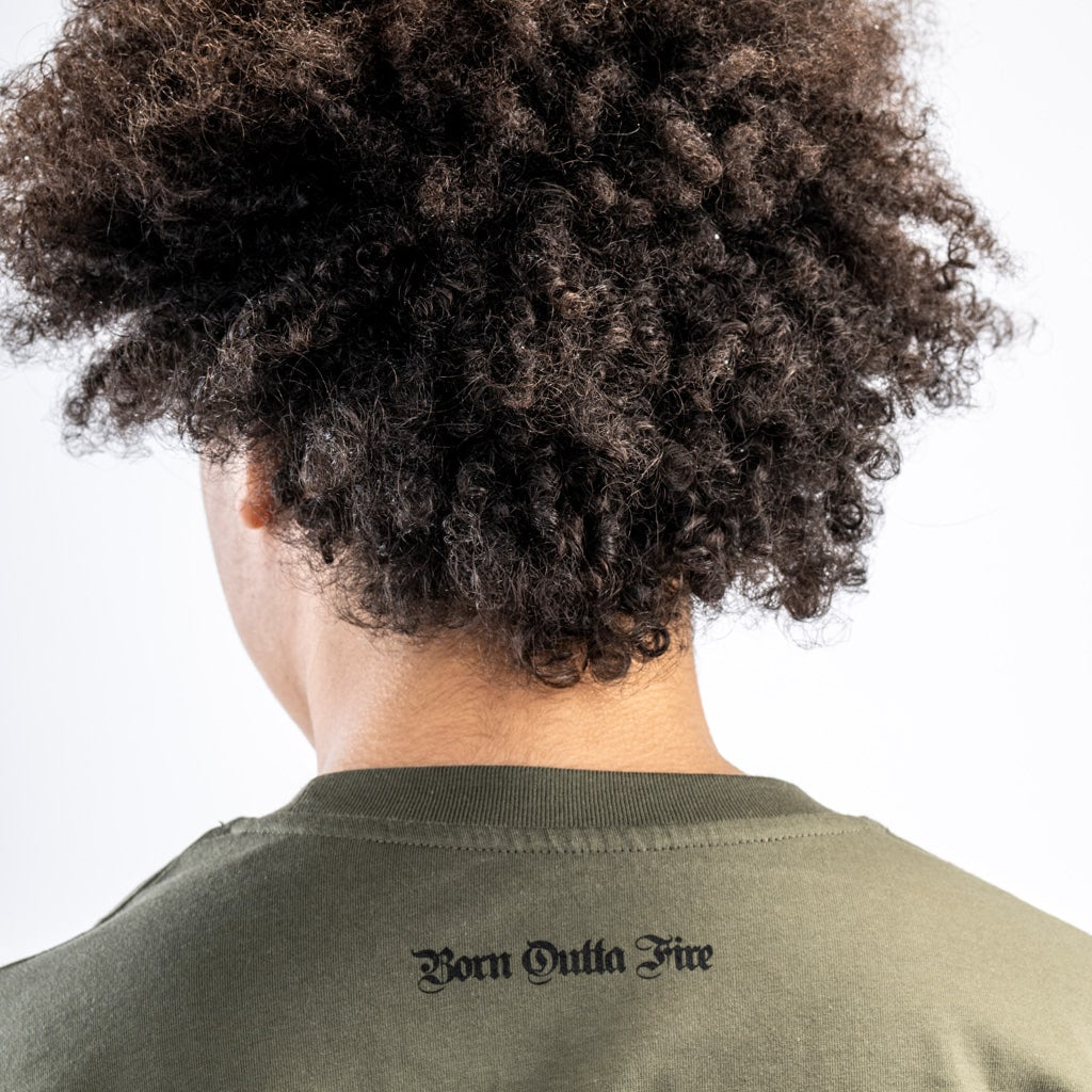 Army Green Lion Junglist T Shirt