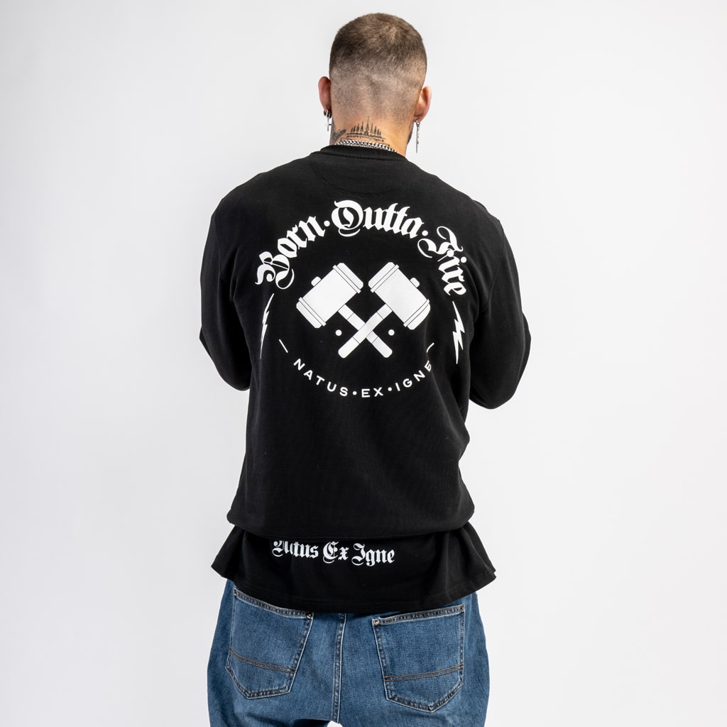 black french terry british sporswear sweatshirt