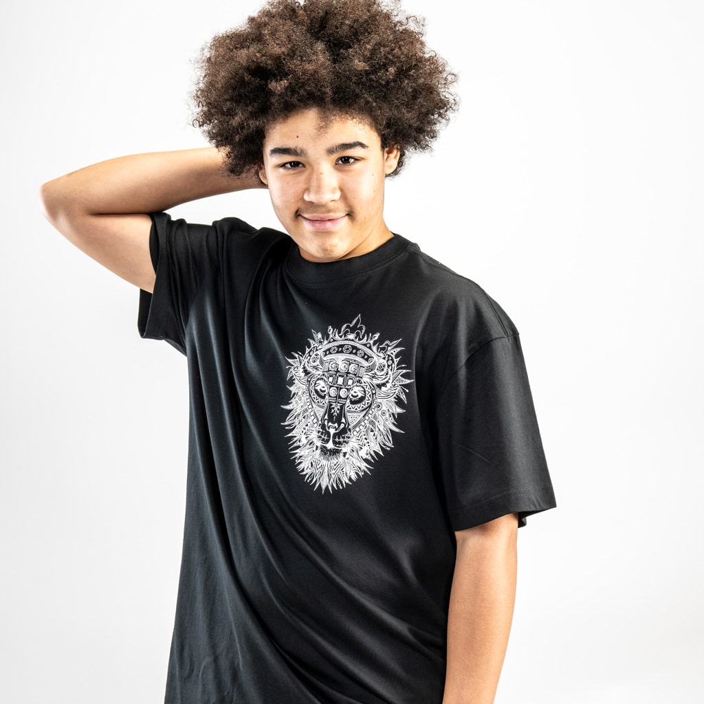 Oversized Black Lion ROAR T-shirt