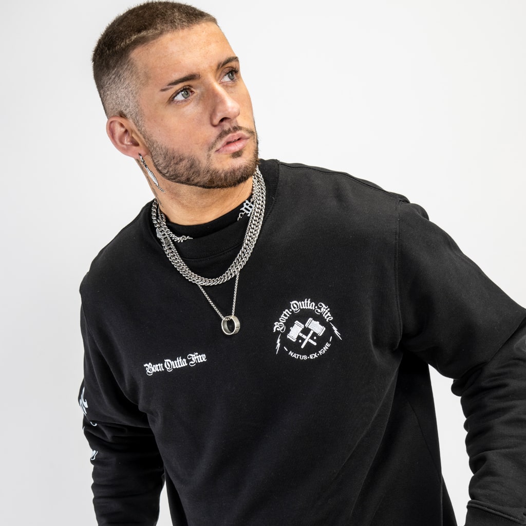 Black Born Outtaa Fire Sweatshirt