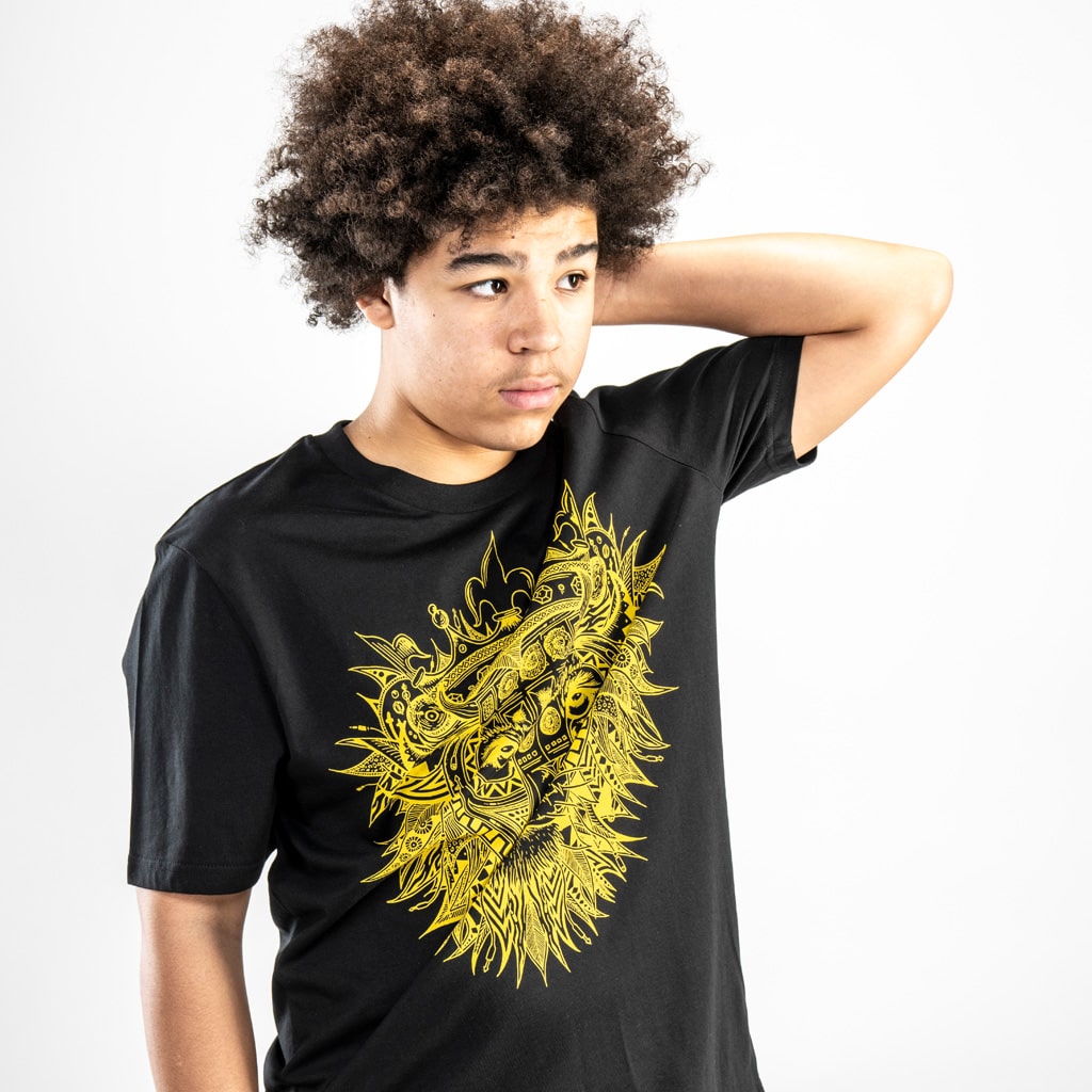Yellow lion ROAR Yardrock T Shirt