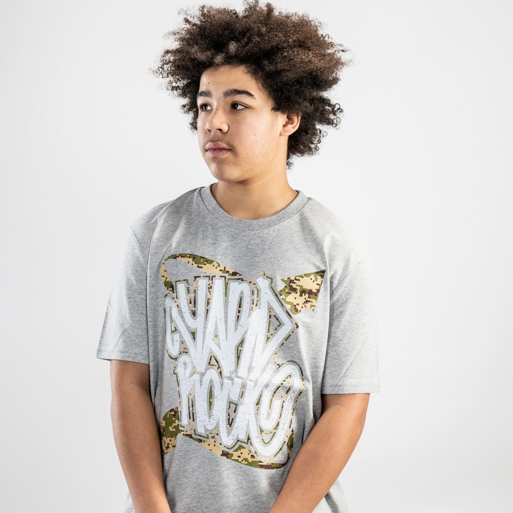 Grey Graffiti Tag T Shirt