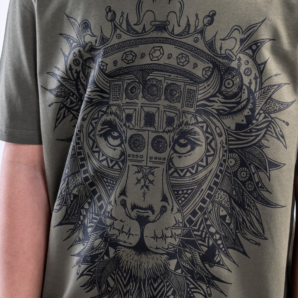 Close up of our ROAR lion design