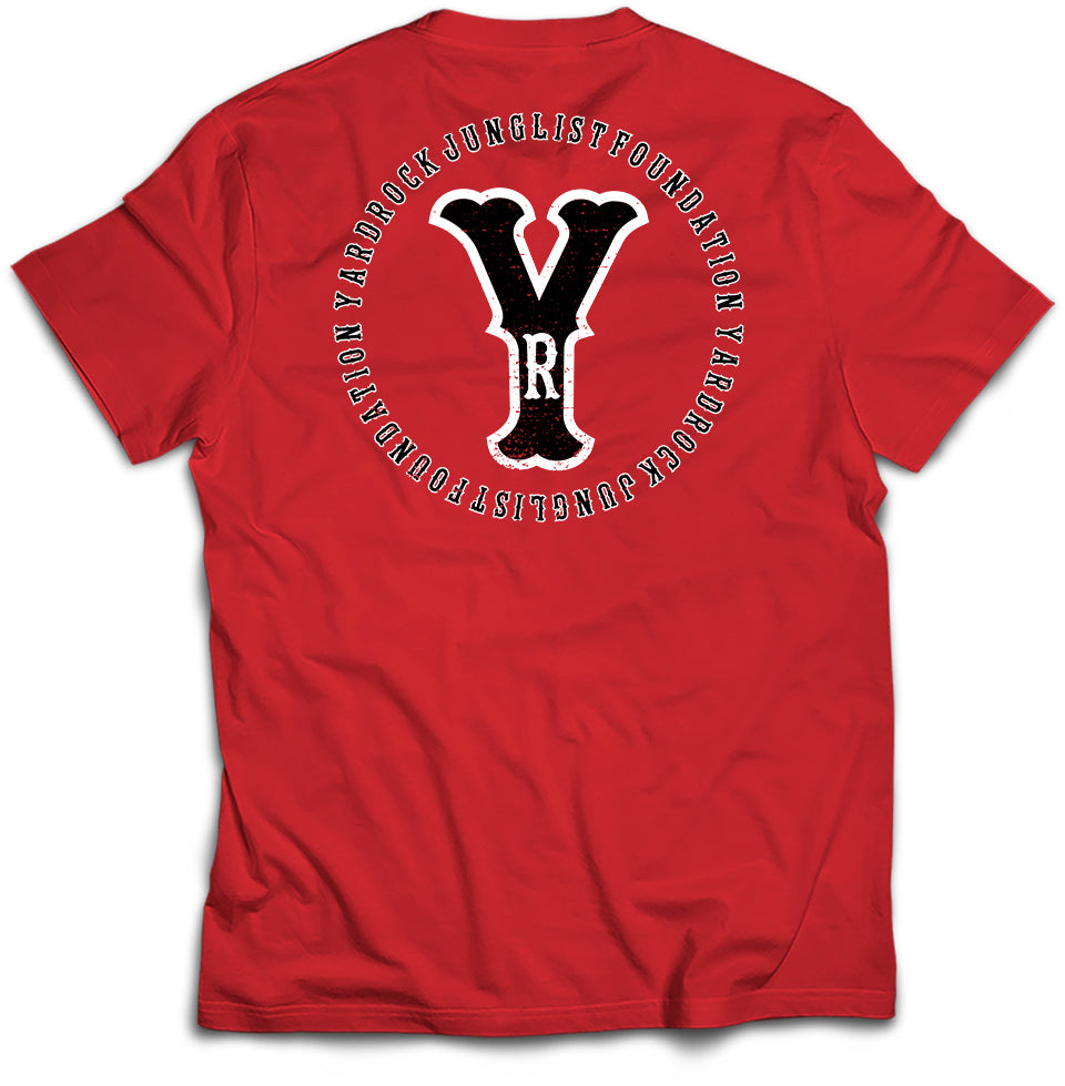Red Yardrock Drum and Bass T Shirt Back