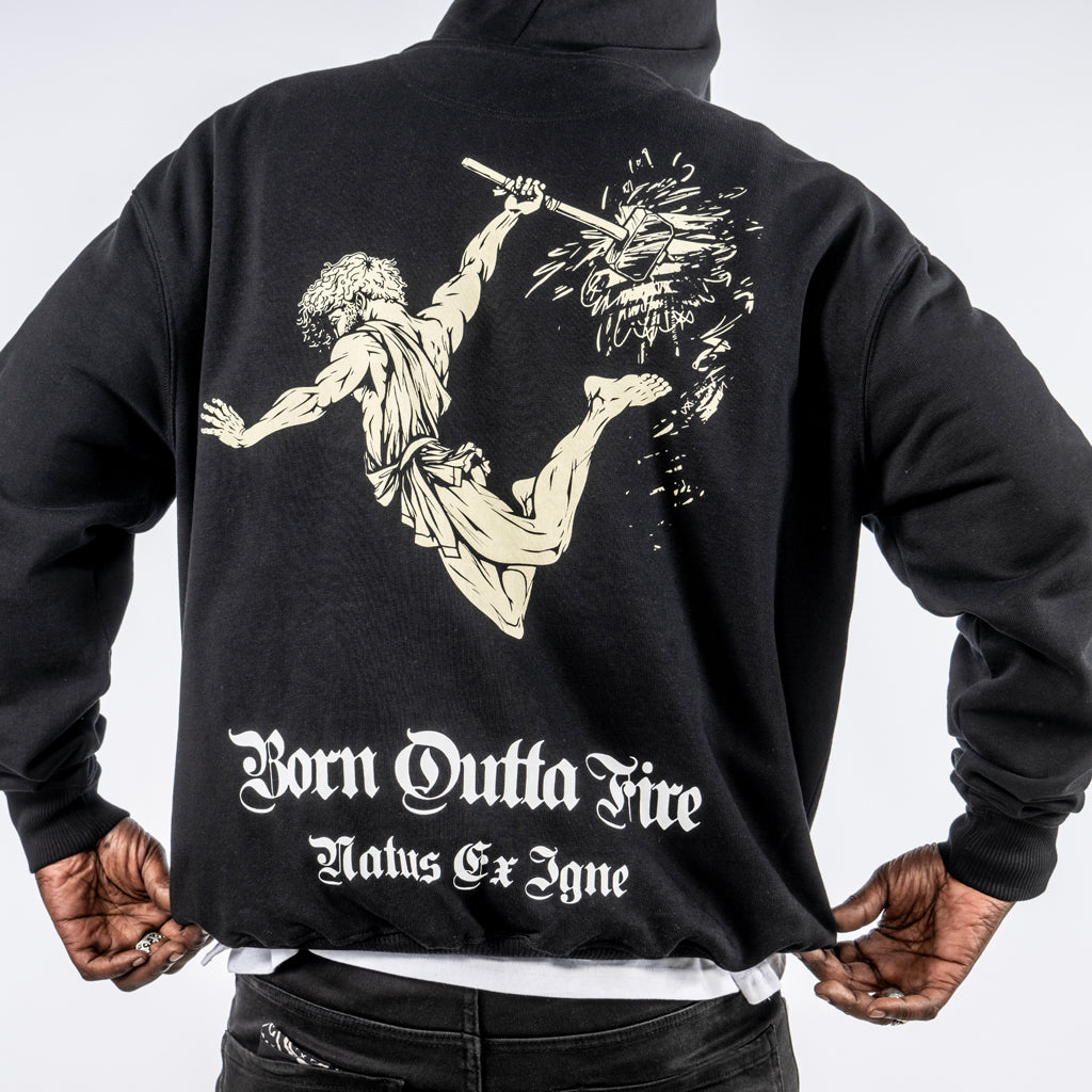 God of Fire Streetwear Hoody Black