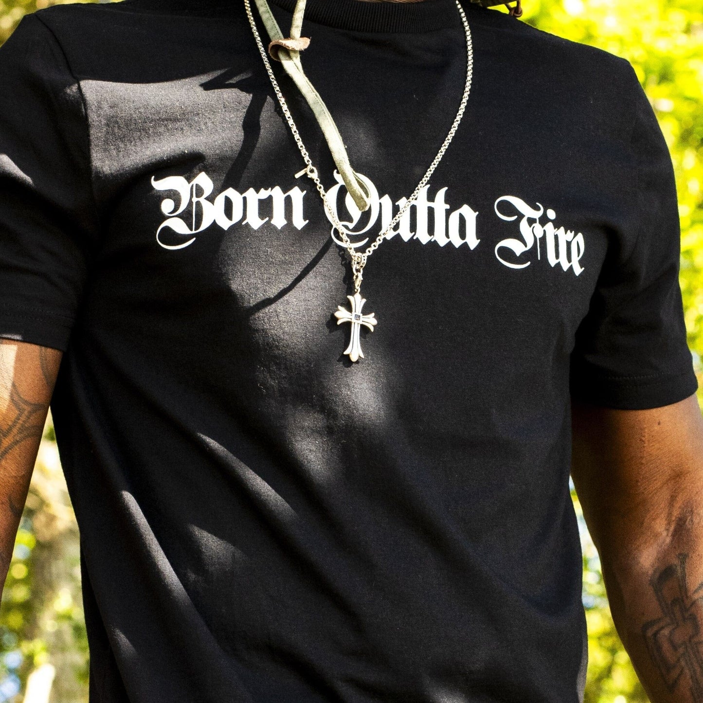 Black Drum and Bass inspired Born Outta Fire T-Shirt
