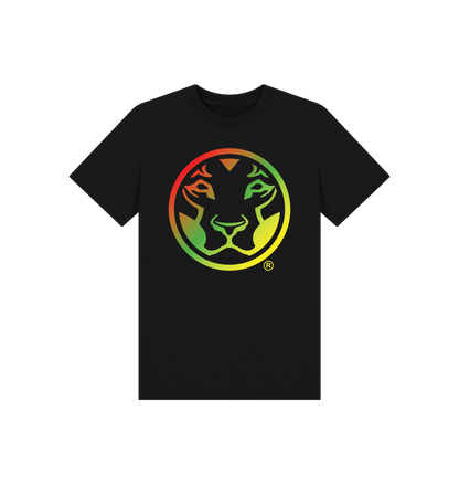 Black Printed Kids T-Shirt Front