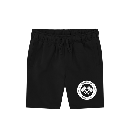 Black Printed Mens Shorts Front