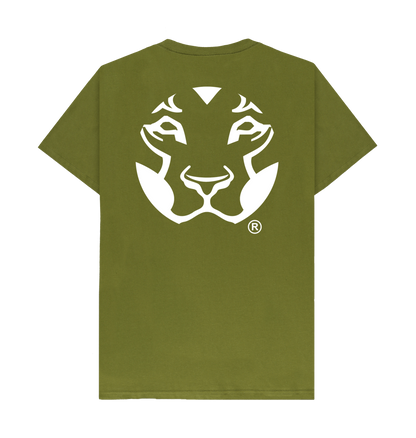 Moss Green Printed T-shirt Back
