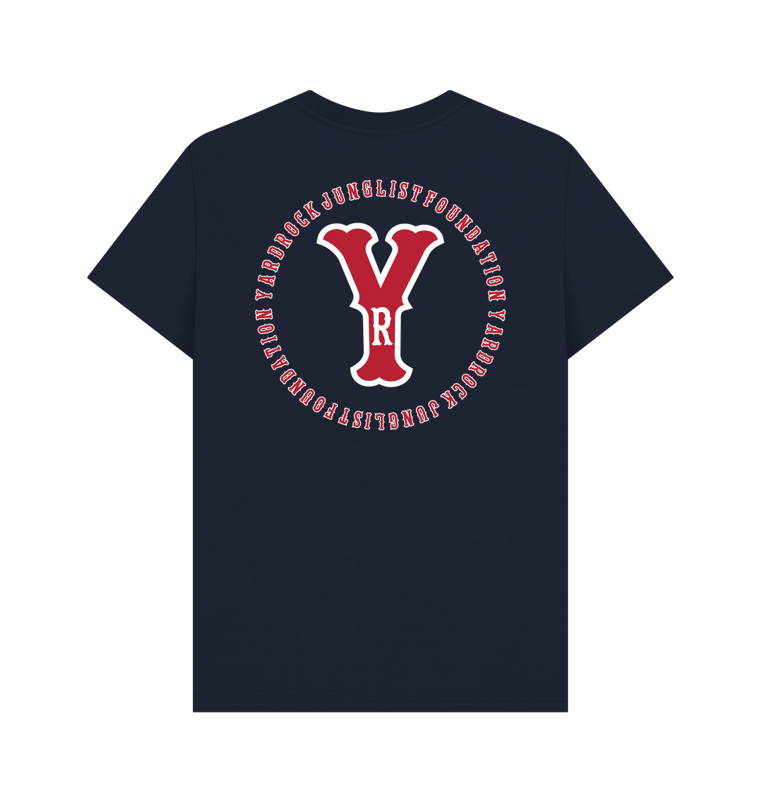 Navy Blue Printed T-shirt Back