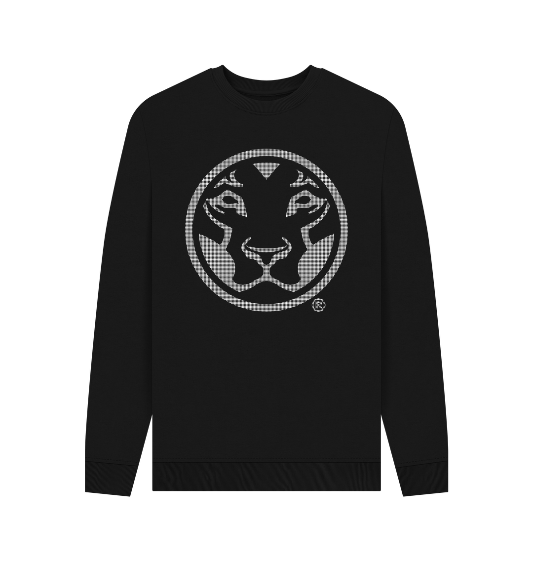 Black Printed Sweater Front