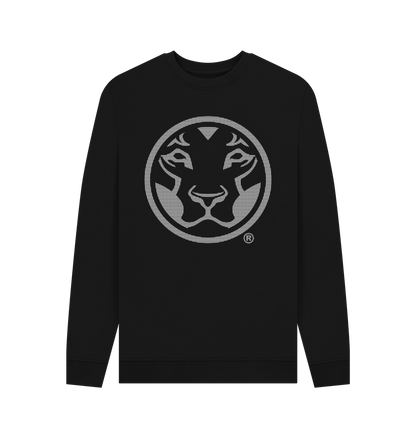 Black Printed Sweater Front