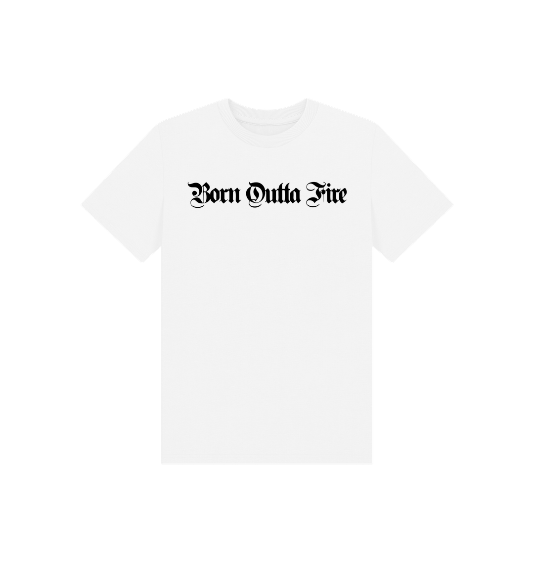 White Printed Kids T-Shirt Front