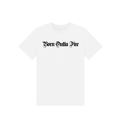 White Printed Kids T-Shirt Front