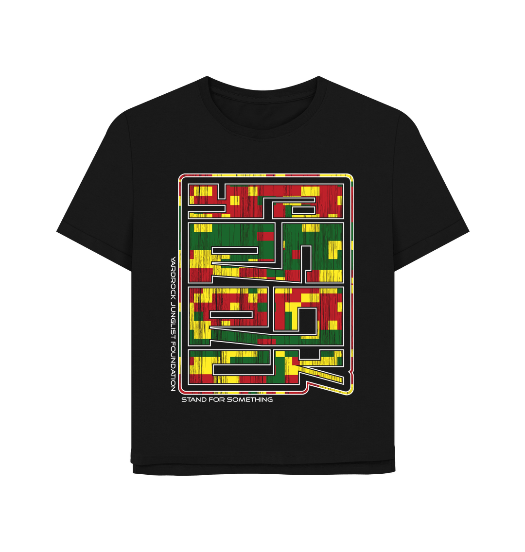 Black Printed T-shirt Front