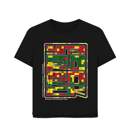 Black Printed T-shirt Front