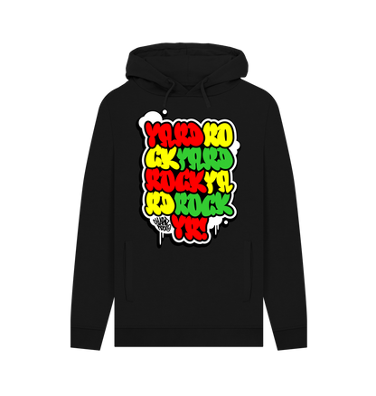 Black Printed Hoody Front