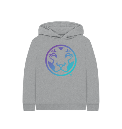 Athletic Grey Printed Kids Hoodie Front