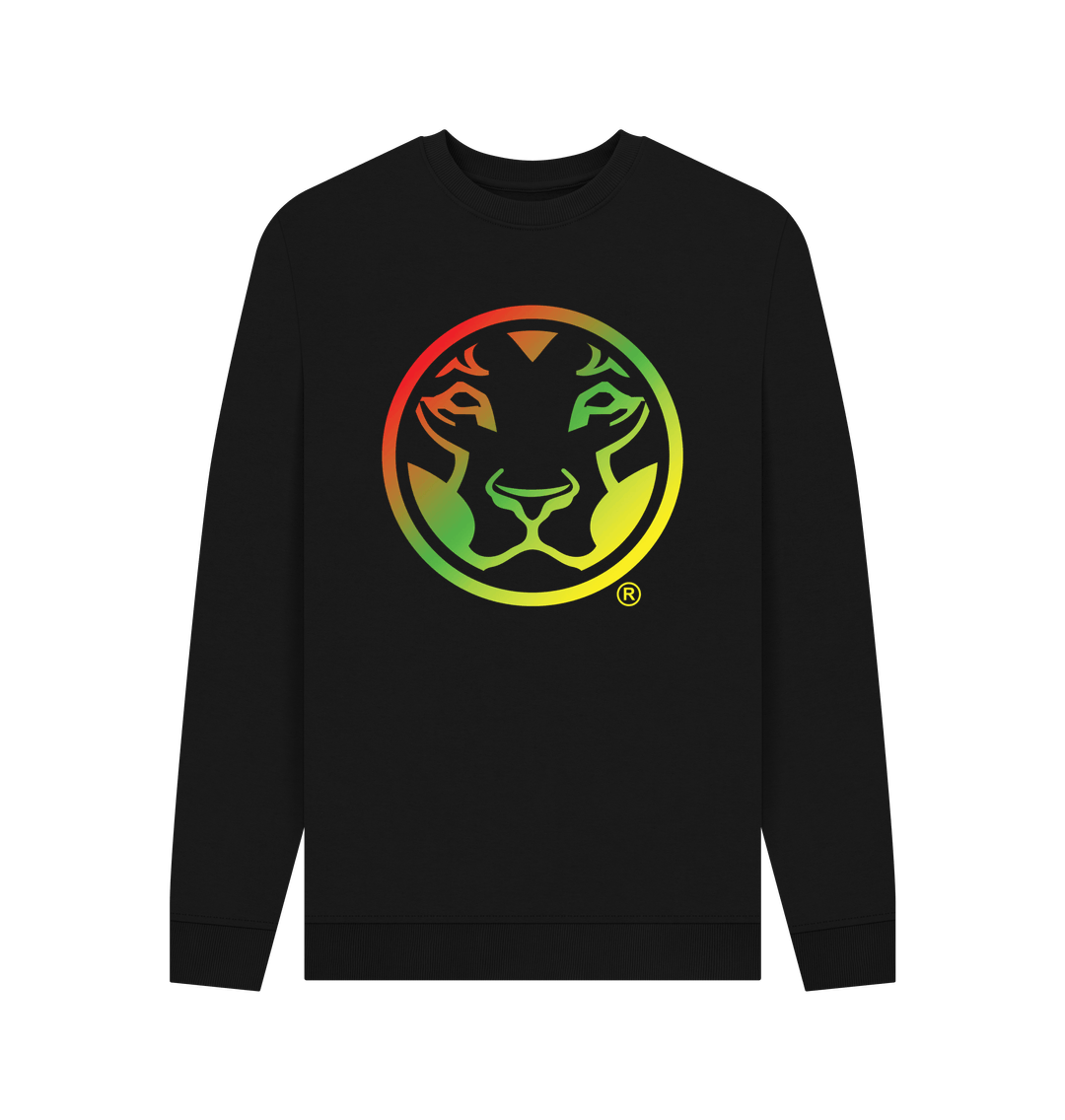 Black Printed Sweater Front