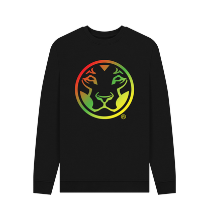 Black Printed Sweater Front