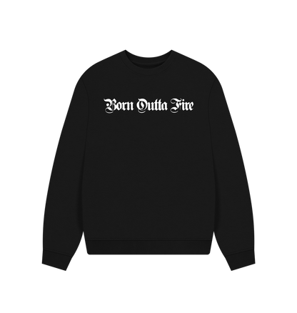 Black Printed Sweater Front