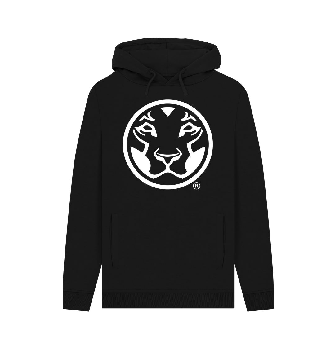 Black Printed Hoody Front