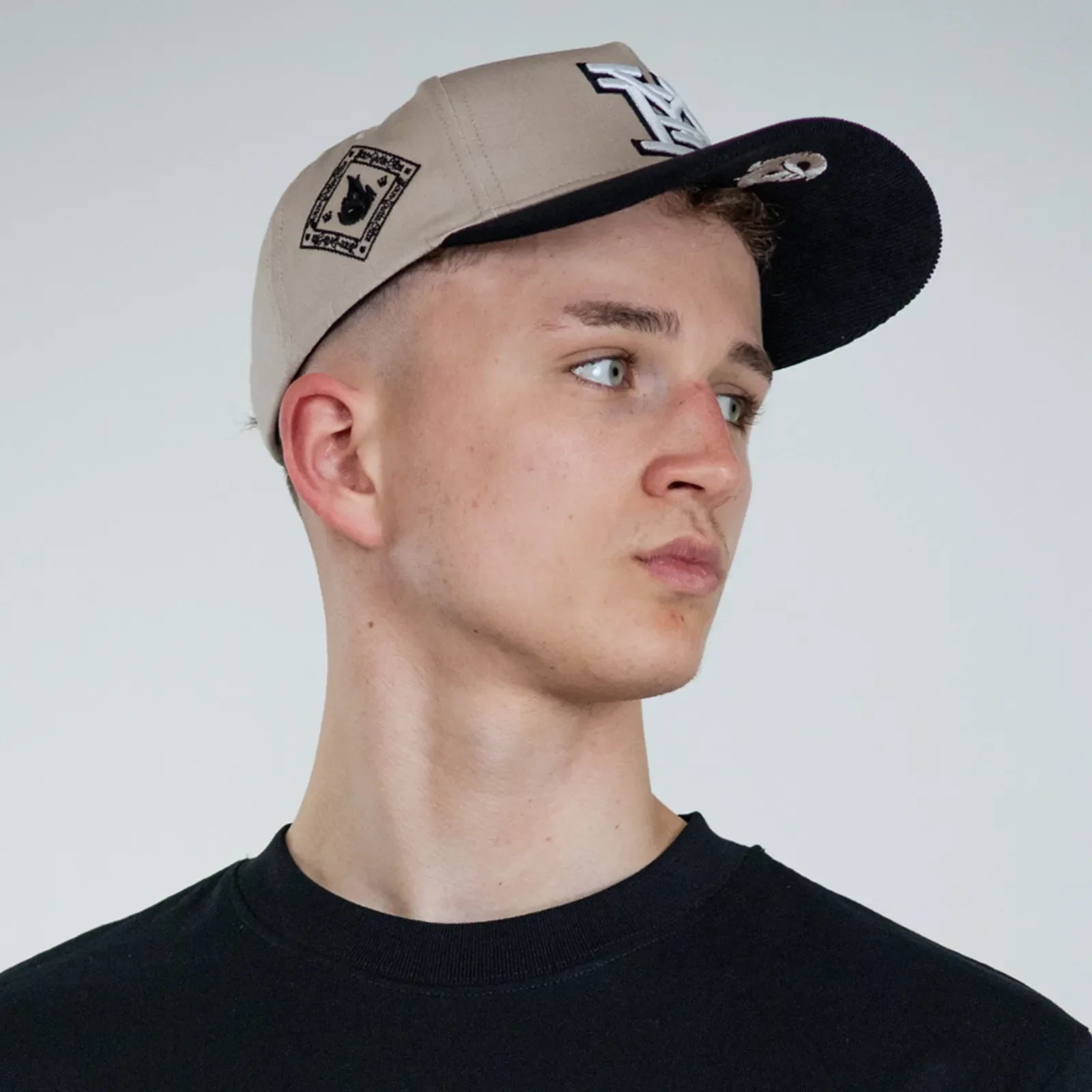 Born Outta Fire x Yardrock 5-Panel Snapback Cap - Beige