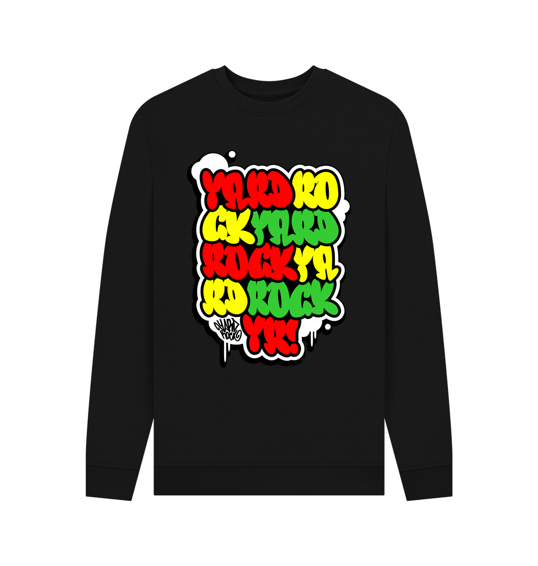 Black Printed Sweater Front