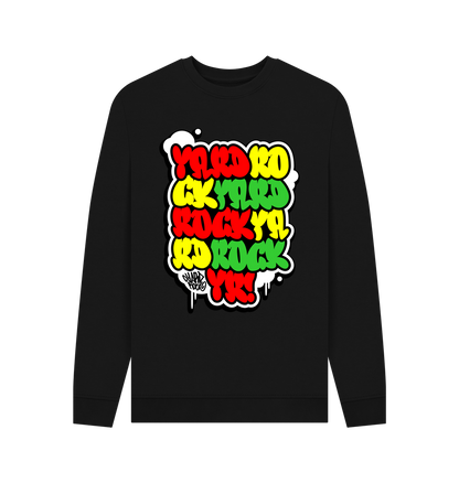 Black Printed Sweater Front