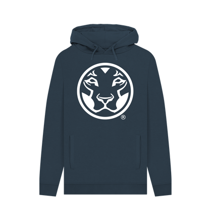 Navy Printed Hoody Front