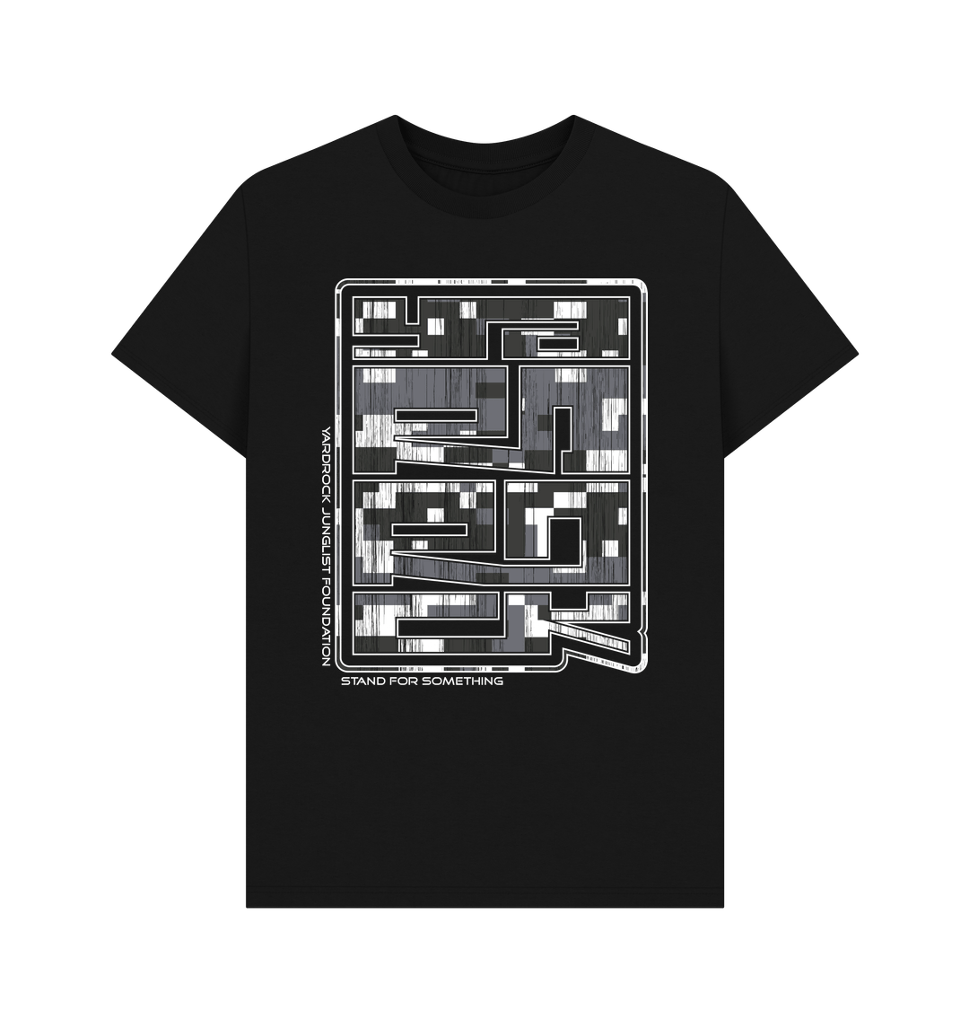 Black Printed T-shirt Front