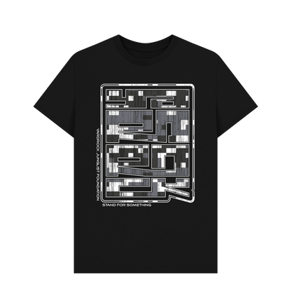 Black Printed T-shirt Front