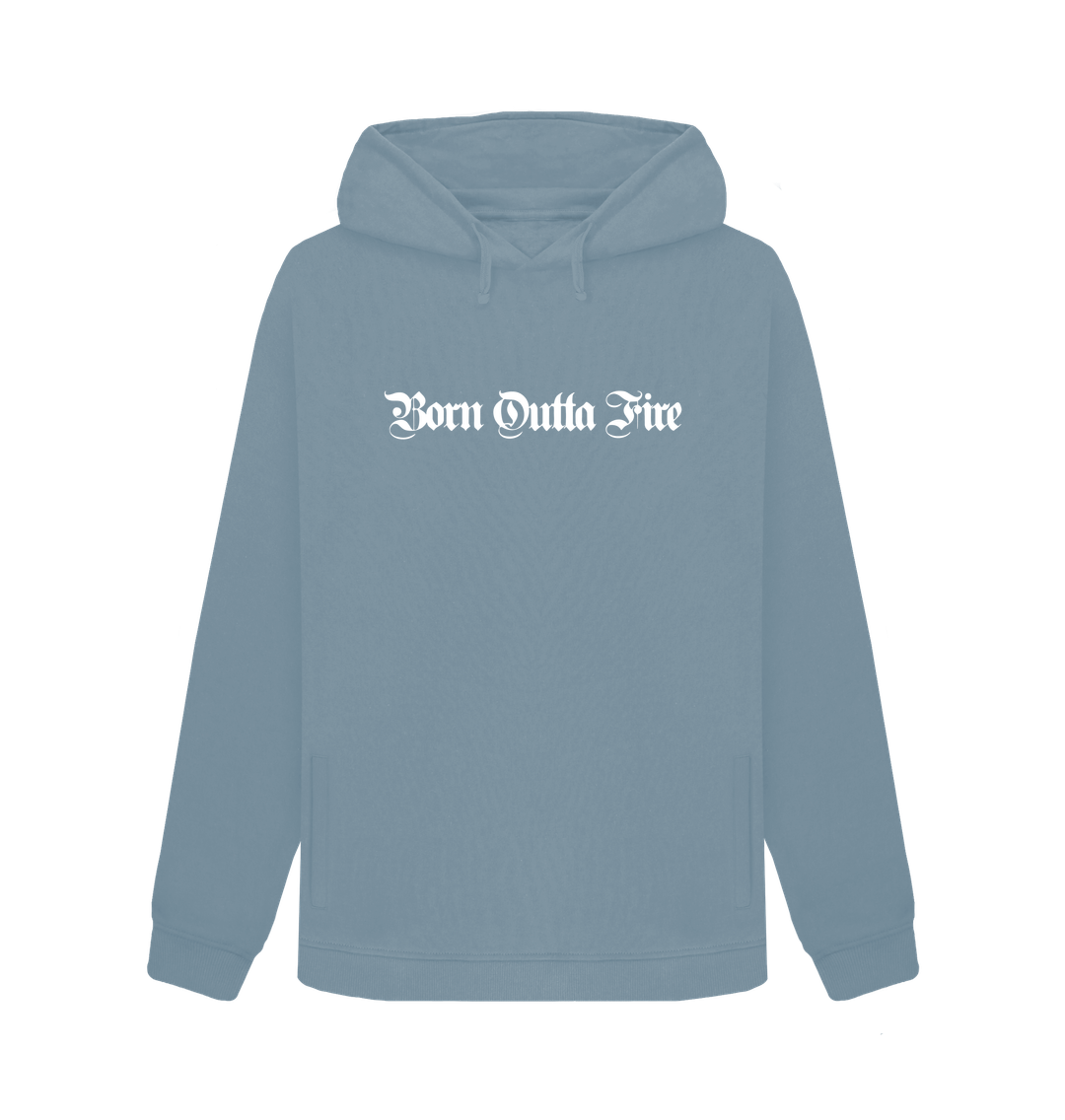 Stone Blue Printed Hoody Front
