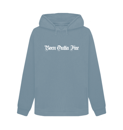 Stone Blue Printed Hoody Front