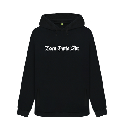 Black Printed Hoody Front