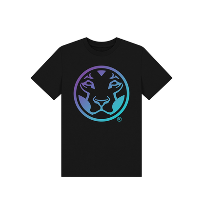 Black Printed Kids T-Shirt Front