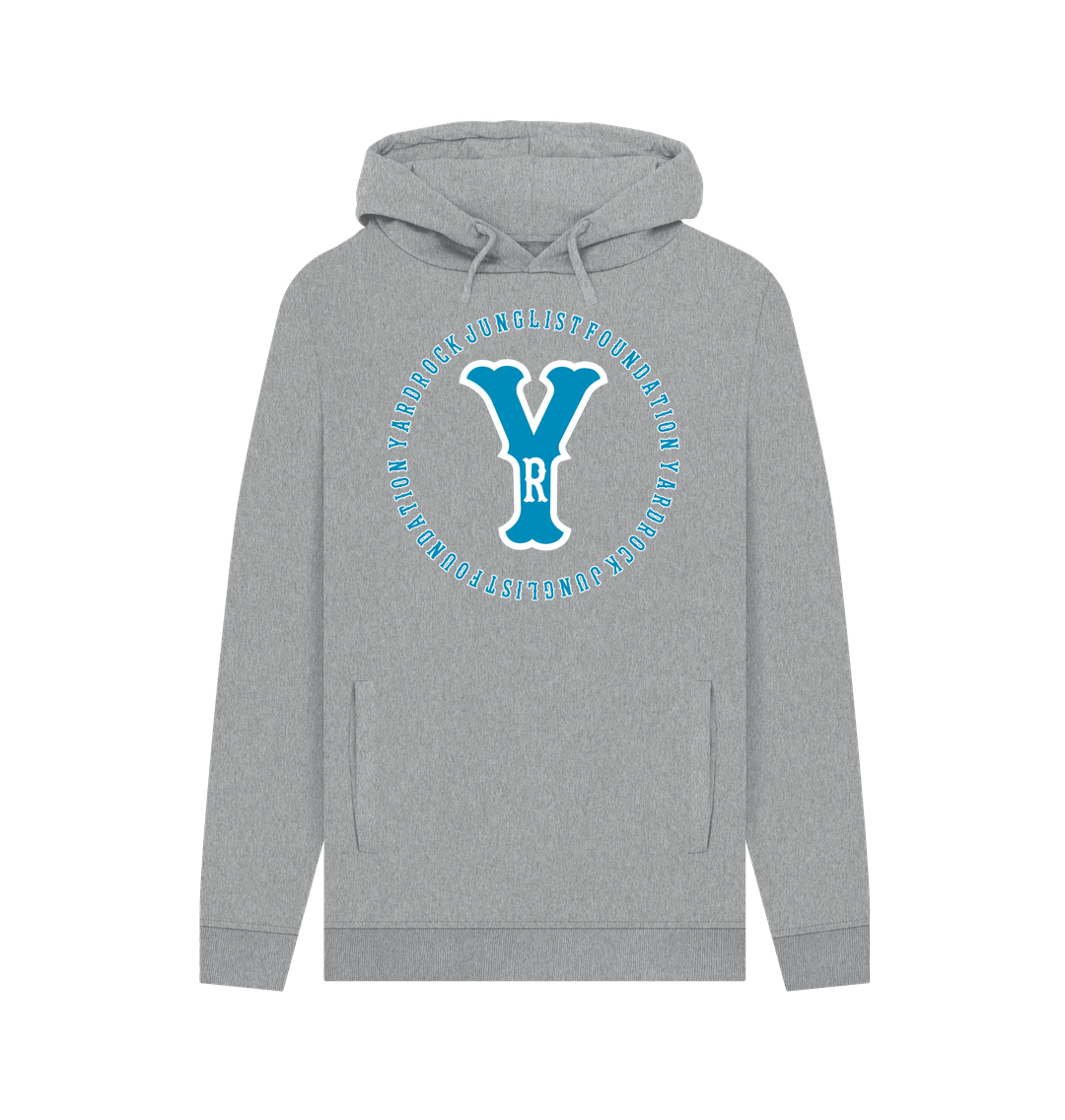 Light Heather YR Vintage Blue and White Hoody