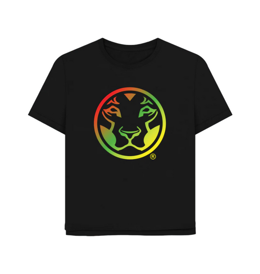 Black Yardrock RBY Lion Women's Relaxed Fit tee