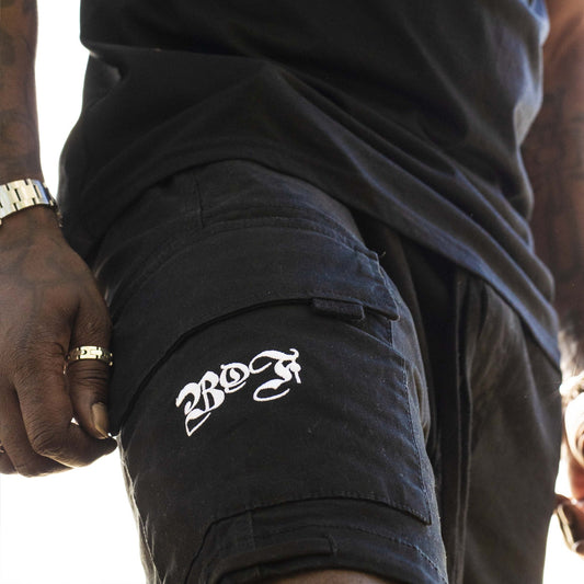 Black Born Outta Fire Cargo Shorts