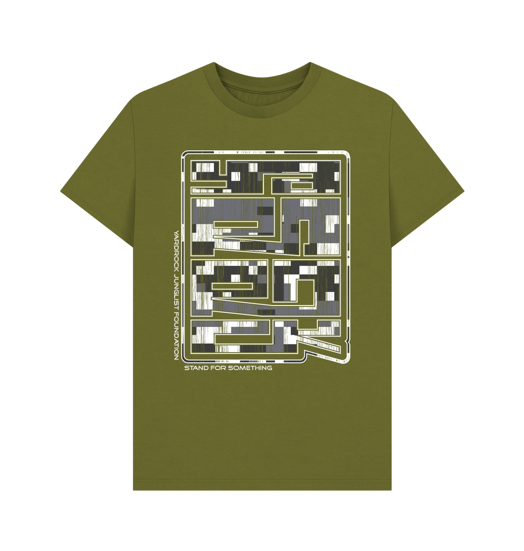 Moss Green Printed T-shirt Front